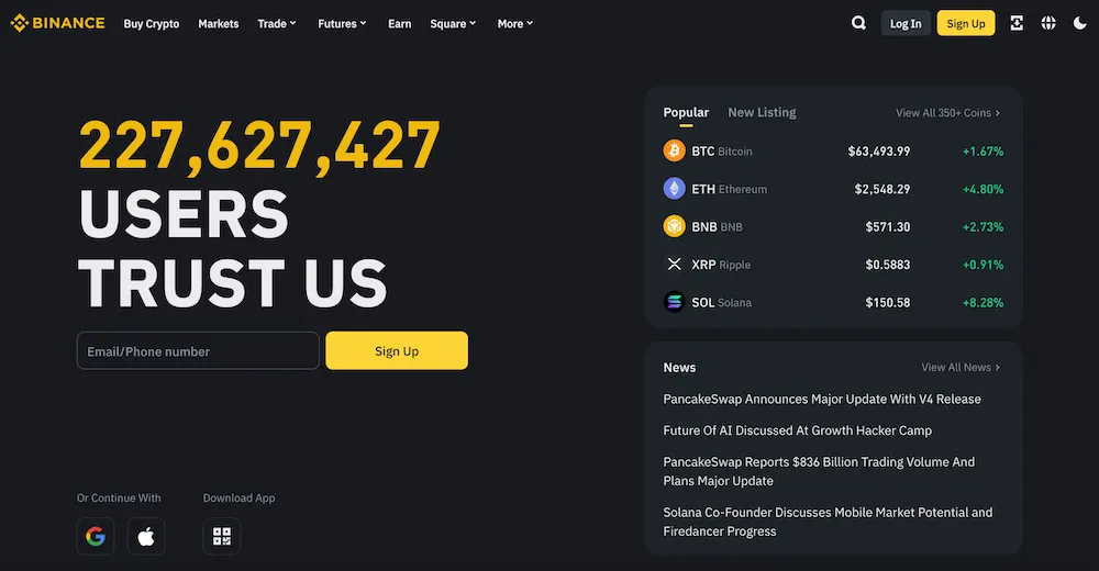 仮想通貨取引所 Binance