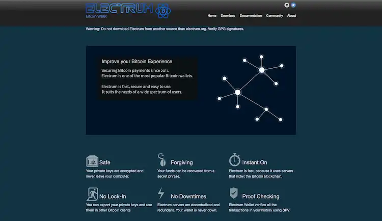 仮想通貨ウォレット　Electrum Bitcoin Wallet
