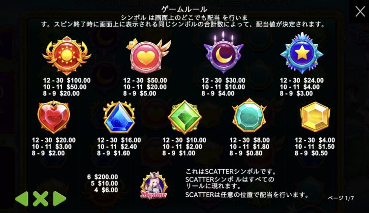 Mystino Princess ミスティーノプリンセス シンボル 絵柄
