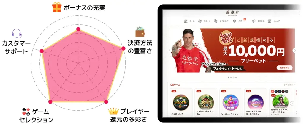 遊雅堂レーダーチャート